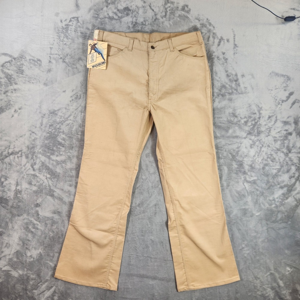 Levi's Corduroy Pants Mens 38x30 Tan Vintage 1981 Skosh More Room Made in USA